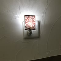 伊勢型紙のナイトランプ【アラベスク】RED【送料無料　税込】