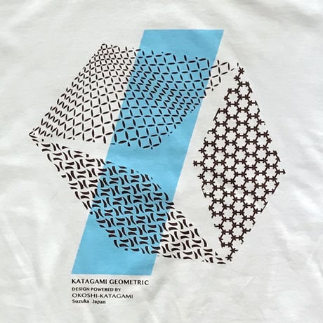 グラフィックＴシャツ(伊勢型紙文様) 　WHITE【ネコポス限定　送料無料・税込】　（代引き不可）