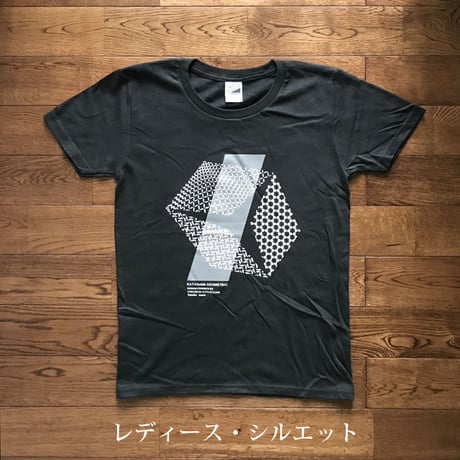 グラフィックＴシャツ(伊勢型紙文様) 　SMOKE BLACK【ネコポス限定　送料無料・税込】　（代引き不可）