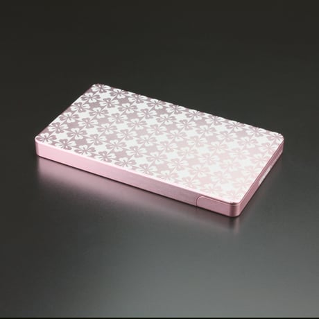 名刺ケース/ジュラルミン削り出し【カタバミ・チェッカー Checkered Katabami】C・PINK 　【送料無料　税込】