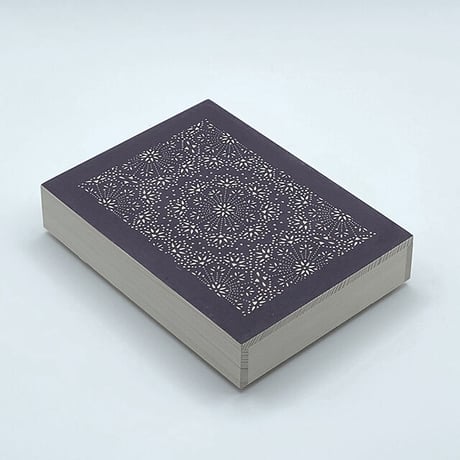 伊勢型紙の文庫箱　【メダリオン-medallion-】京紫-purple-