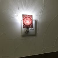 伊勢型紙のナイトランプ【メダリオン】RED【送料無料　税込】