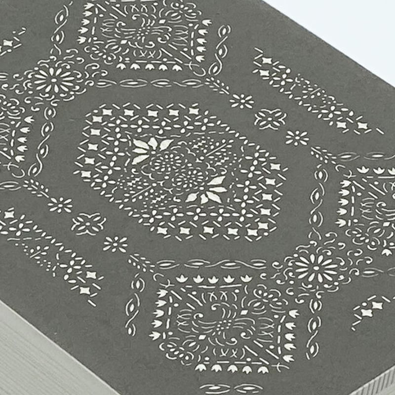 伊勢型紙の文庫箱 【八角縁起-fortune octagon-】薄墨-gray 伊勢型紙の文庫箱 【八角縁起-fortune octagon-】薄墨-gray