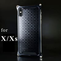 iPhone X/ Xs  アルミ削り出しケース【金運七宝 Shippou】BLACK 【送料無料　税込】