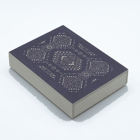 伊勢型紙の文庫箱　【八角縁起-fortune octagon-】京紫-purple-