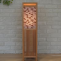 伊勢型紙の組子　フロアーランプ【流水に四季花】