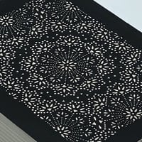 伊勢型紙の文庫箱　【メダリオン-medallion-】黒-black-