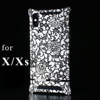 iPhone X/ Xs  アルミ削り出しケース【アラベスク 】BLACK【送料無料　税込】