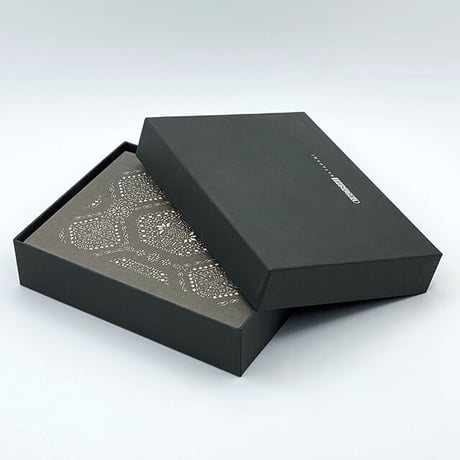 伊勢型紙の文庫箱　【八角縁起-fortune octagon-】黒-black-