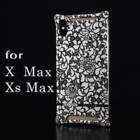 iPhone X Max/ Xs Max アルミ削り出しケース【アラベスク 】BLACK 【送料無料　税込】