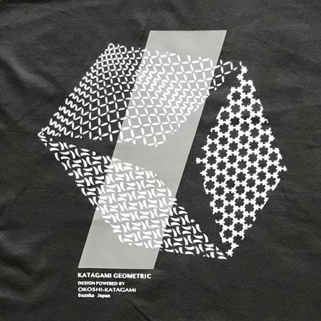 グラフィックＴシャツ(伊勢型紙文様) 　SMOKE BLACK【ネコポス限定　送料無料・税込】　（代引き不可）