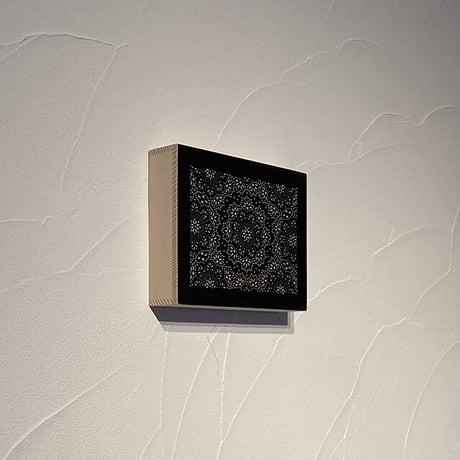 伊勢型紙の文庫箱　【メダリオン-medallion-】黒-black-