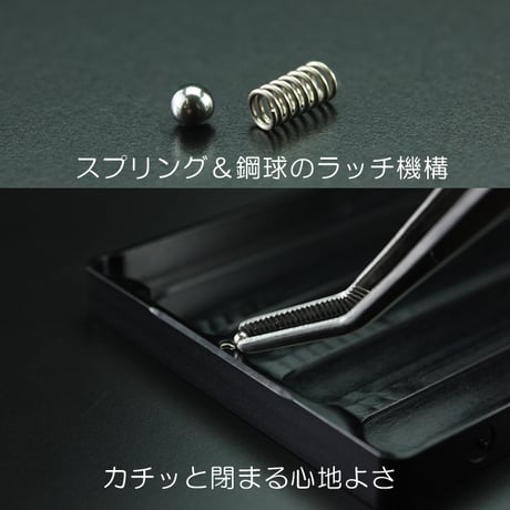 名刺ケース/ジュラルミン削り出し【アラベスク】BKACK　【送料無料　税込】