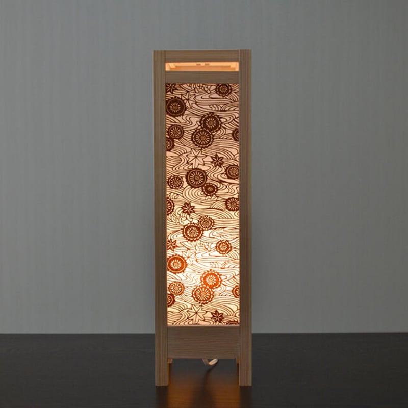伊勢型紙の組子 テーブルランプ【流水に菊楓】 | 伊勢型紙オコシ