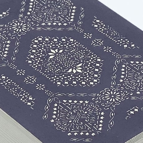伊勢型紙の文庫箱　【八角縁起-fortune octagon-】京紫-purple-