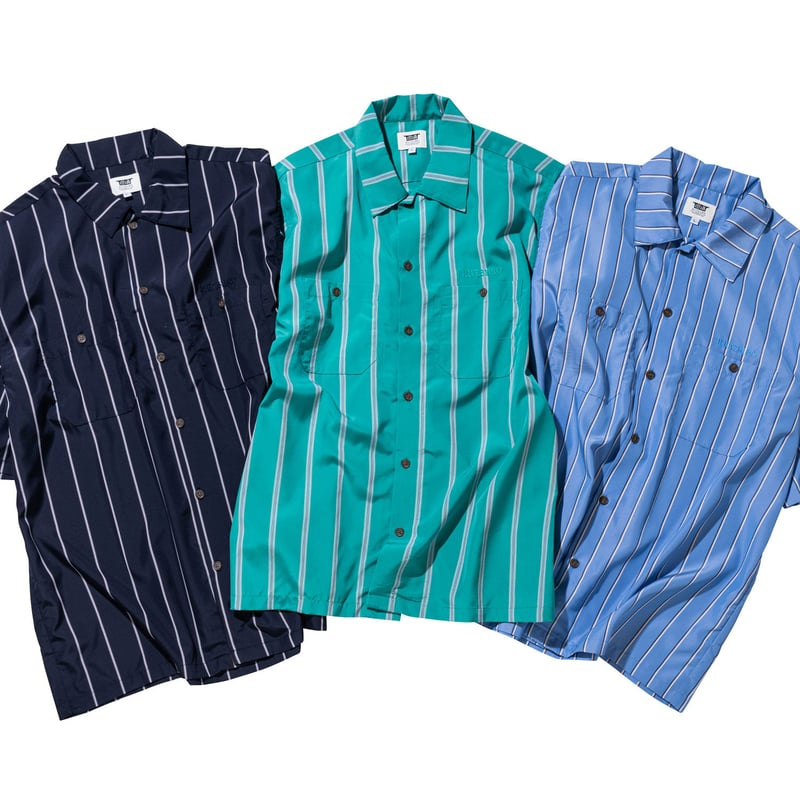 2024年秋冬新作 Rumche stripe shirts ストライプ半袖シャツ トップス 