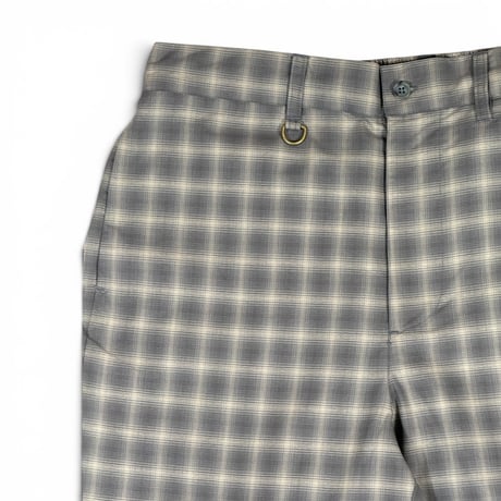 MADRAS CHECK MODERN WIDE EASY TROUSERS