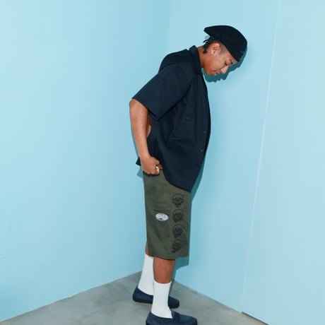 Kenny Skull Loose Fit Shorts (RUTSUBO×KENTARO YOSHIDA)