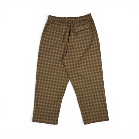 MADRAS CHECK MODERN WIDE EASY TROUSERS