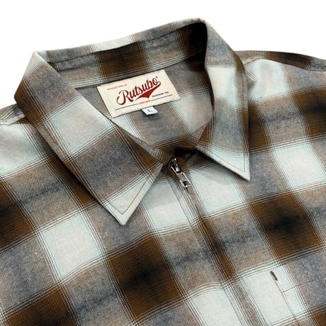 SHADOW PLAID ZIP SHIRTS JACKET