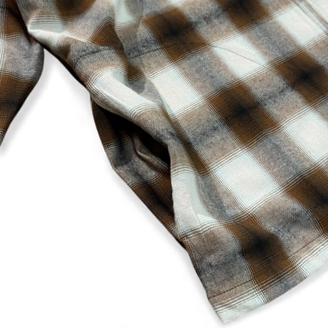 SHADOW PLAID ZIP SHIRTS JACKET