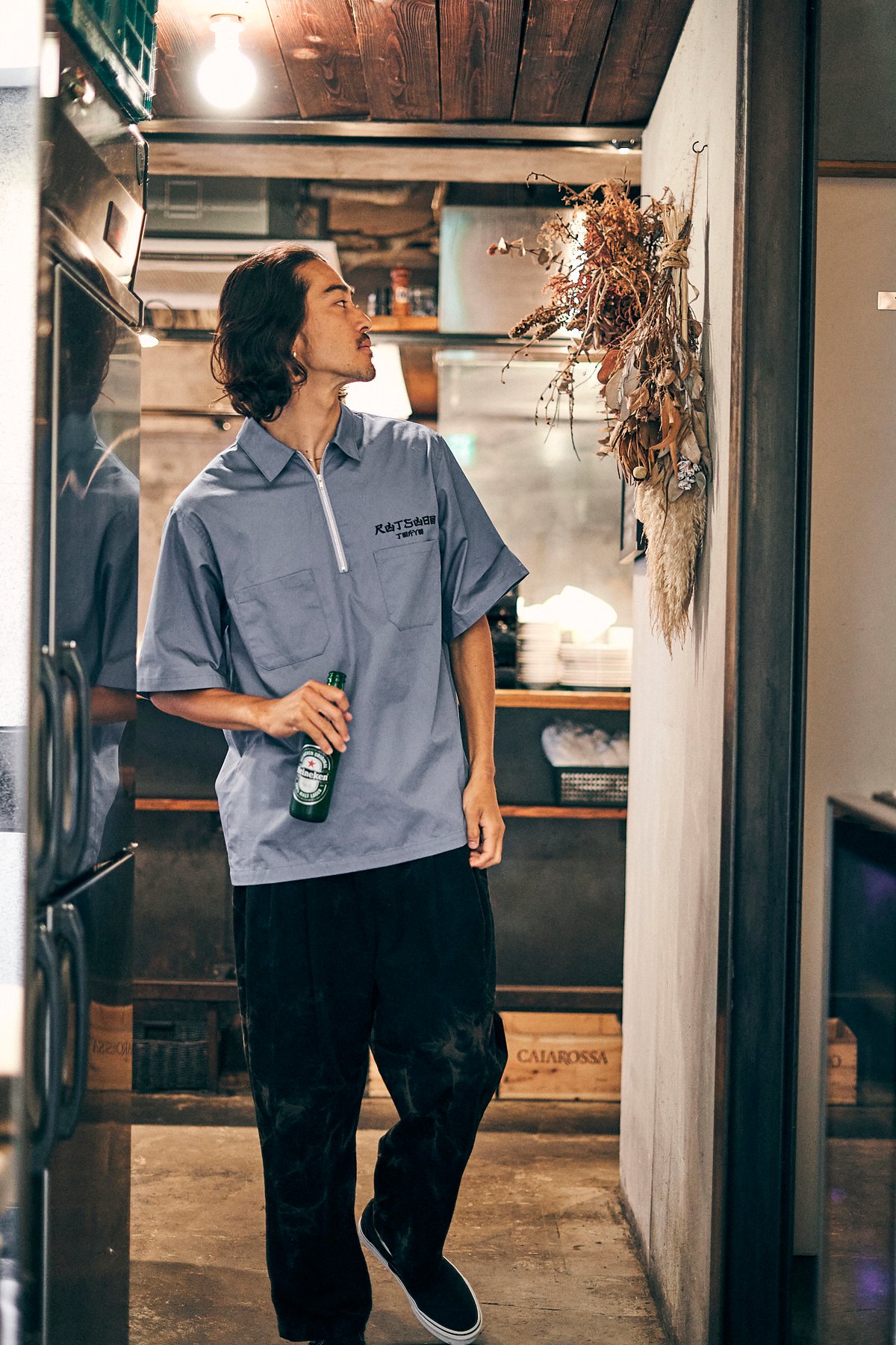 尺凶丁己凶日回 HALFZIP SHIRTS | 坩堝-RUTSUBO- ONLINE SHOP