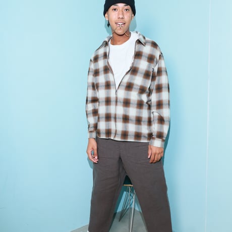 SHADOW PLAID ZIP SHIRTS JACKET
