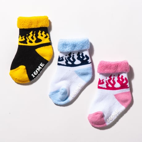 FLAME BABY SOCKS SET（RUTSUBO×I&ME ）1Pack 3Pieces