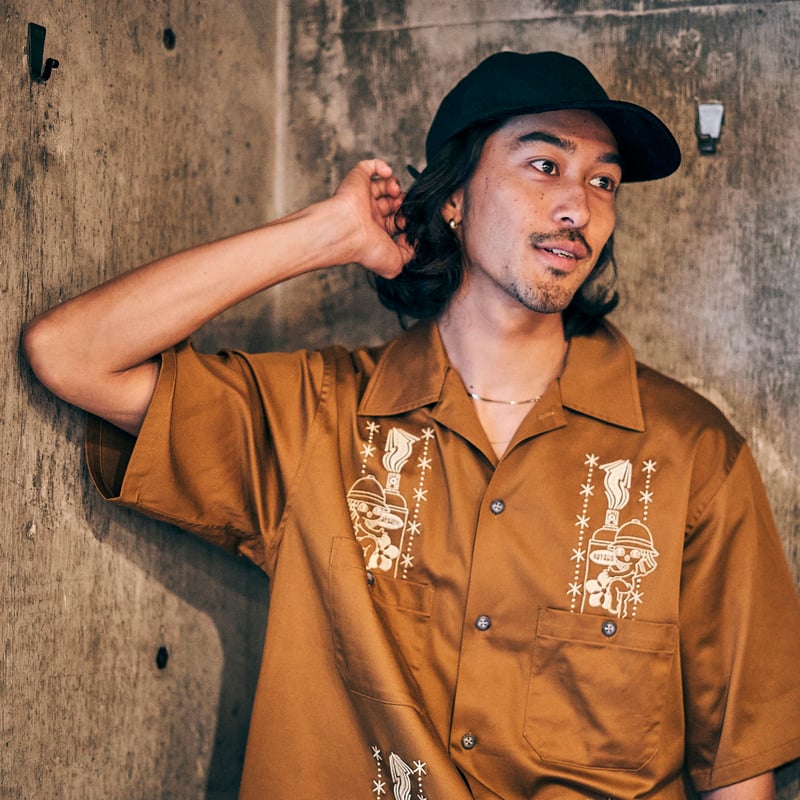 YUMYUM OPEN COLLAR SHIRT(ZECS) | 坩堝-RUTSUBO- ON YUMYUM OPEN COLLAR SHIRT(ZECS) | 坩堝-RUTSUBO- ON