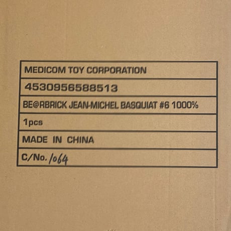 BE@RBRICK　JEAN-MICHEL BASQUIAT #6 1000％
