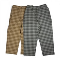 MADRAS CHECK MODERN WIDE EASY TROUSERS