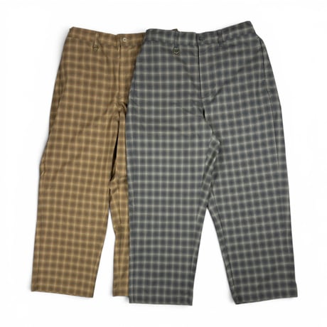 MADRAS CHECK MODERN WIDE EASY TROUSERS