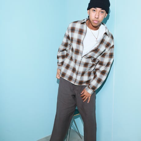 SHADOW PLAID ZIP SHIRTS JACKET