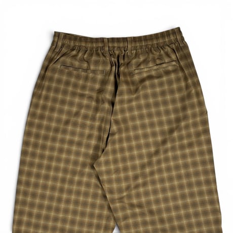 MADRAS CHECK MODERN WIDE EASY TROUSERS