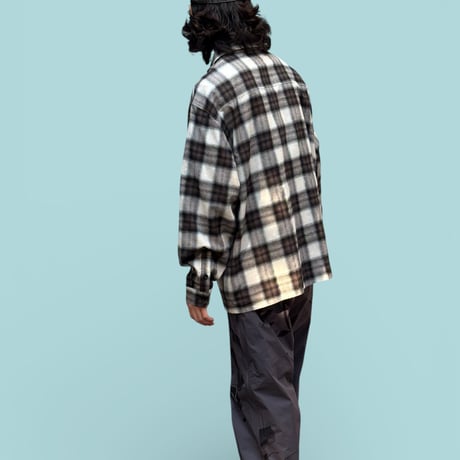 SHADOW PLAID ZIP SHIRTS JACKET