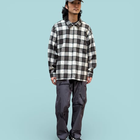 SHADOW PLAID ZIP SHIRTS JACKET