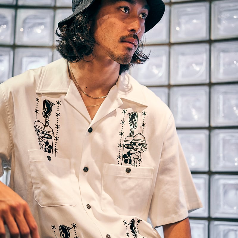 YUMYUM OPEN COLLAR SHIRT（ZECS） | 坩堝-RUTSUBO- ON