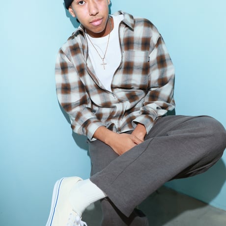SHADOW PLAID ZIP SHIRTS JACKET