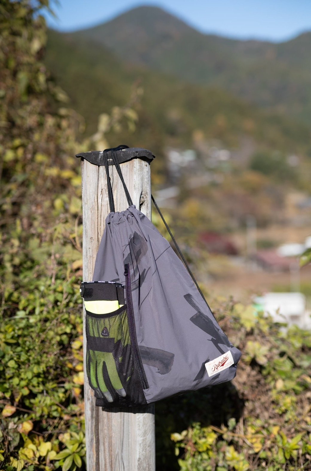 MIHARA YASUHIRO✨ジュンイノウエ✨ペイント✨トートバッグ✨本革✨ さむばでべるでい DRAWSTRING BAG (RUTSUBO×JUN INOUE) | 坩
