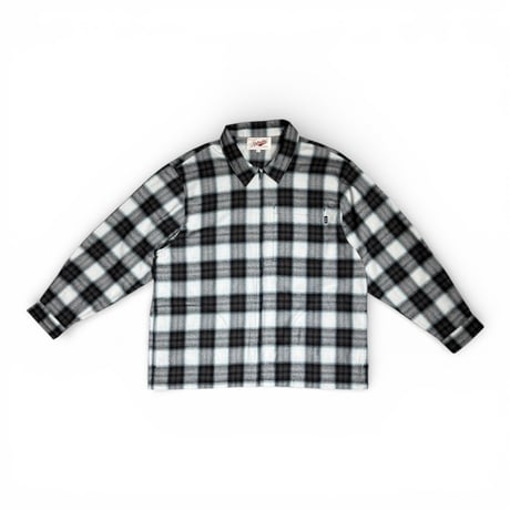 SHADOW PLAID ZIP SHIRTS JACKET