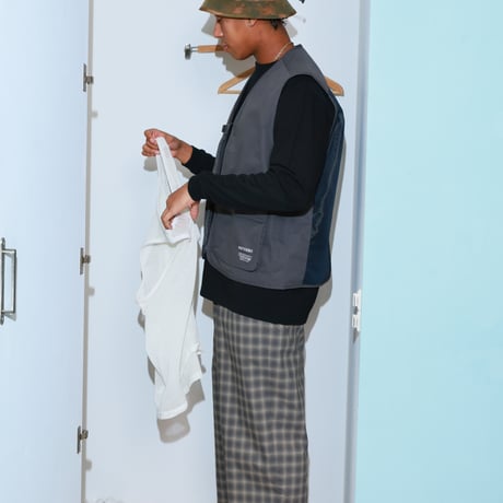 MADRAS CHECK MODERN WIDE EASY TROUSERS