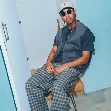 MADRAS CHECK MODERN WIDE EASY TROUSERS