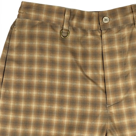 MADRAS CHECK MODERN WIDE EASY TROUSERS