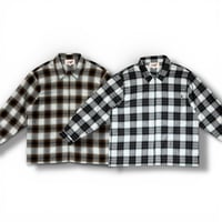 SHADOW PLAID ZIP SHIRTS JACKET