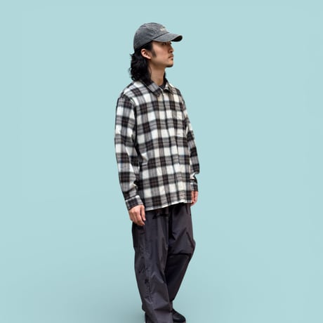 SHADOW PLAID ZIP SHIRTS JACKET