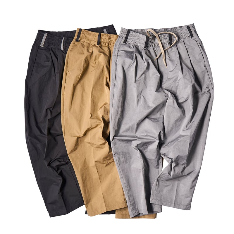 NYLON DYED TAFFETA NEW TYPE EASY PANTS | 坩堝-RUT