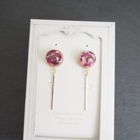 プロポーズの想い出をカタチに残すバラのレジン保存加工 半球ピアス・イヤリング