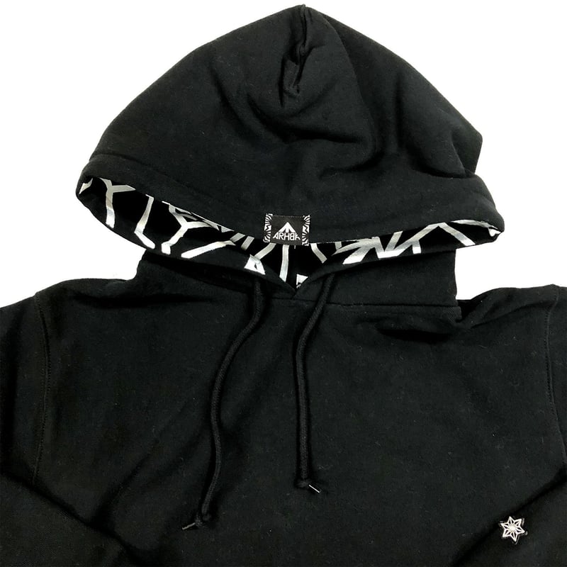 フード柄パーカ(黒/グレー) | ARHBK Online Store