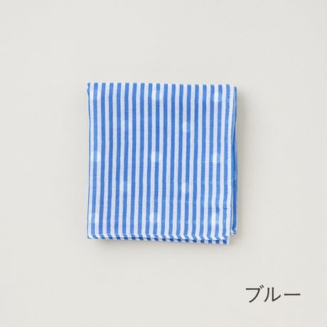 H TOKYO Wガーゼ細ストライプハンカチ