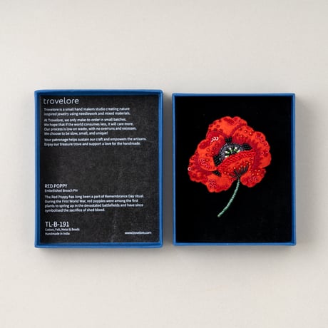 Trovelore ブローチ/RED POPPY
